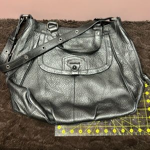 Perlina black leather bag